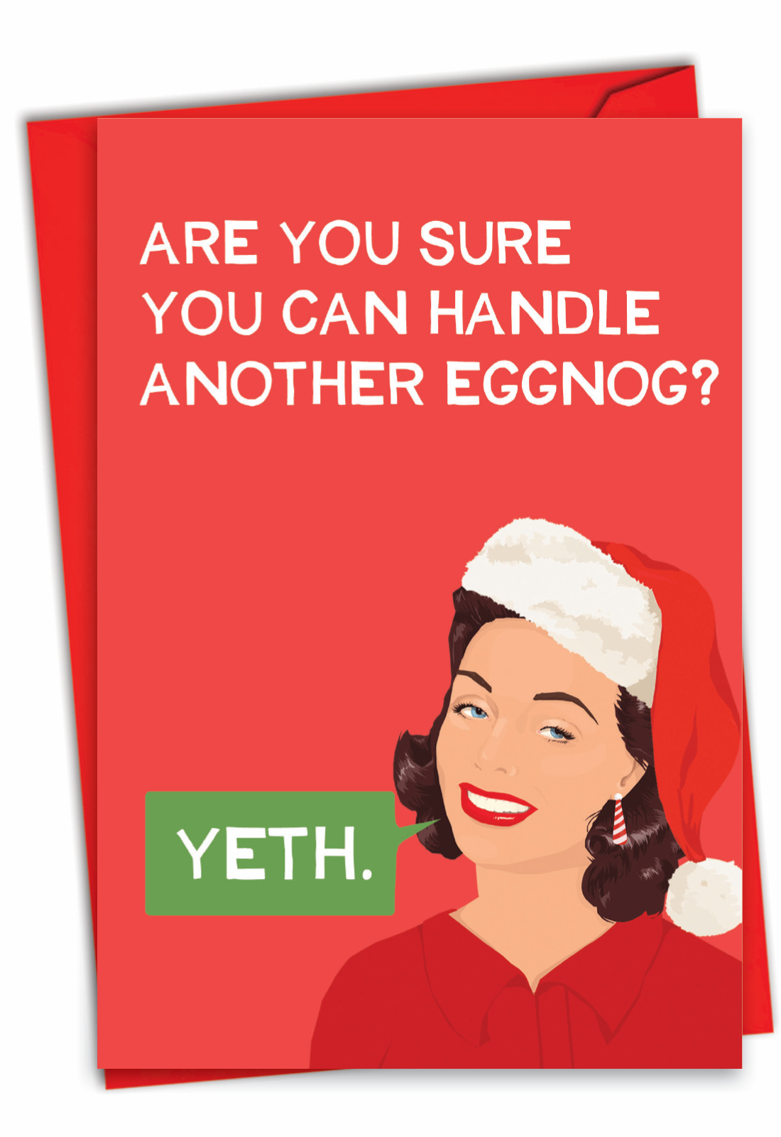 Another Eggnog Funny Merry Christmas Greeting Card