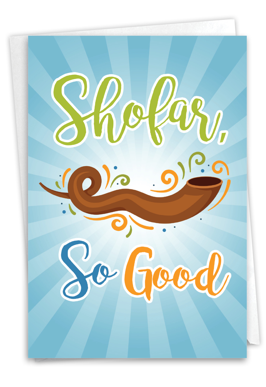Shofar So Good Artistic Rosh Hashanah Card