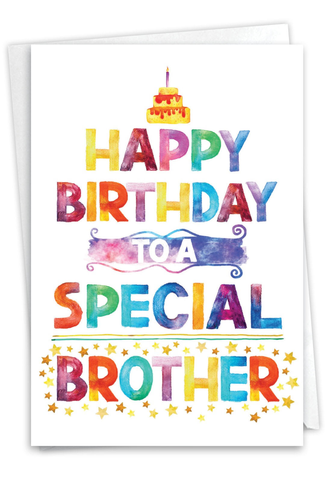 Special Brother Artistic Birthday Brother Greeting Card Special Brother Artistic Birthday Brother Greeting Card