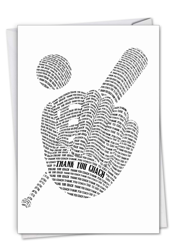 Baseball Mitt Creative Thank You Printed Card