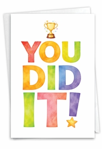 Beautiful Congrats Watercolor Wishes Card