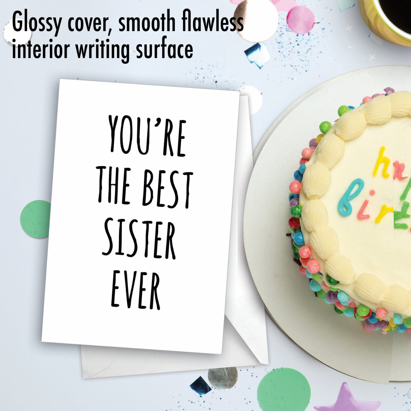 Best Sister Ever Funny Birthday Sister Greeting Card for Women