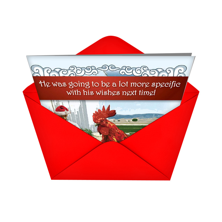 Funny Christmas Card With Envelope - "Big Cock" 1345 By Nobleworks (Made In USA)