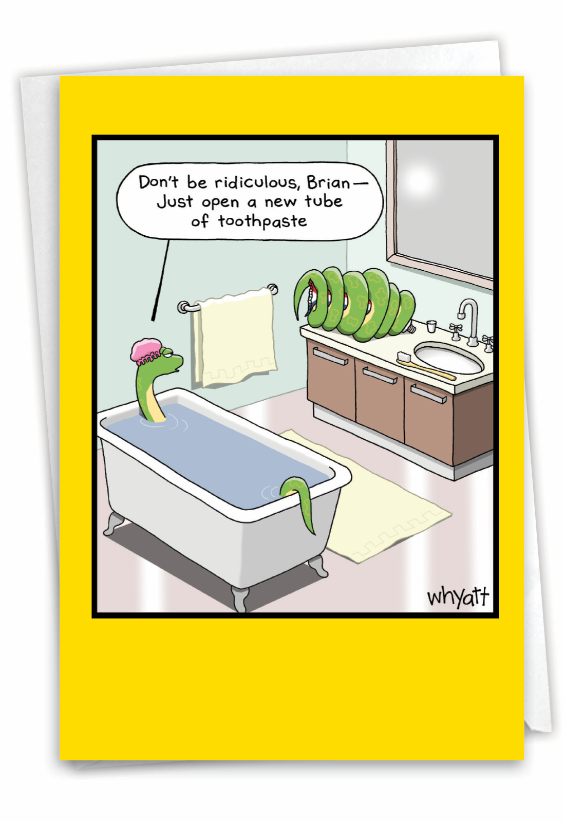 Big Squeeze Humor Birthday Card Snake