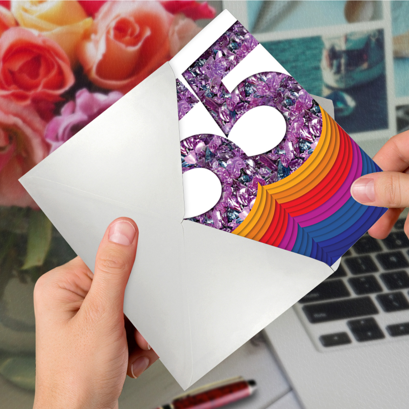 Bold Milestones 55 Funny Anniversary Paper Greeting Card