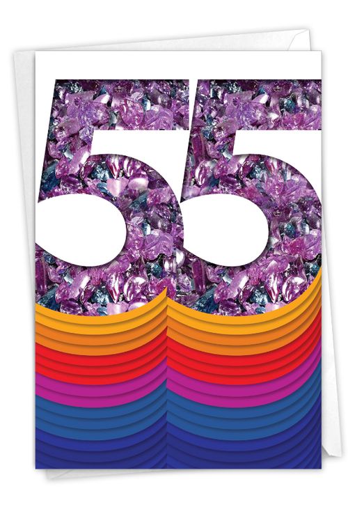 Bold Milestones 55 Funny Anniversary Paper Greeting Card