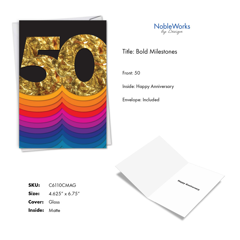 Bold Milestones Milestone Anniversary Greeting Card