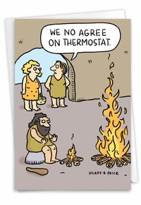 Caveman Thermostat Card