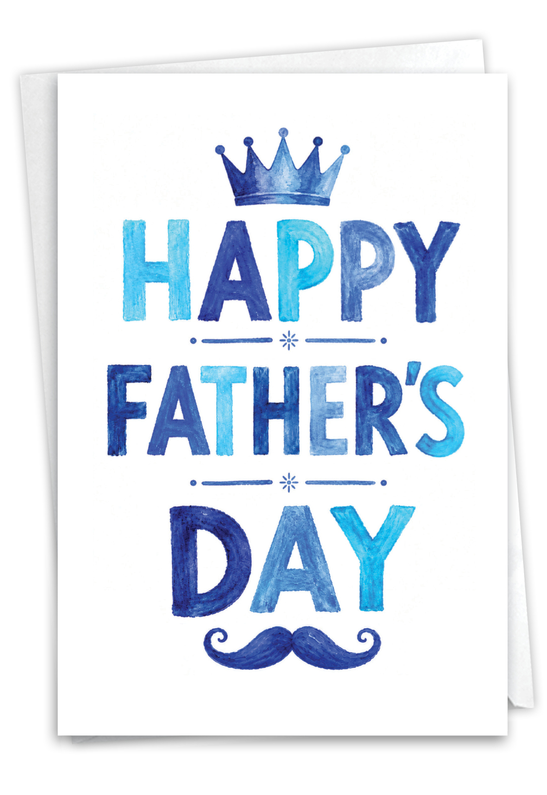 Creative Father's Day Printed Greeting Card From NobleWorksCards.com - Dad Watercolor Wishes