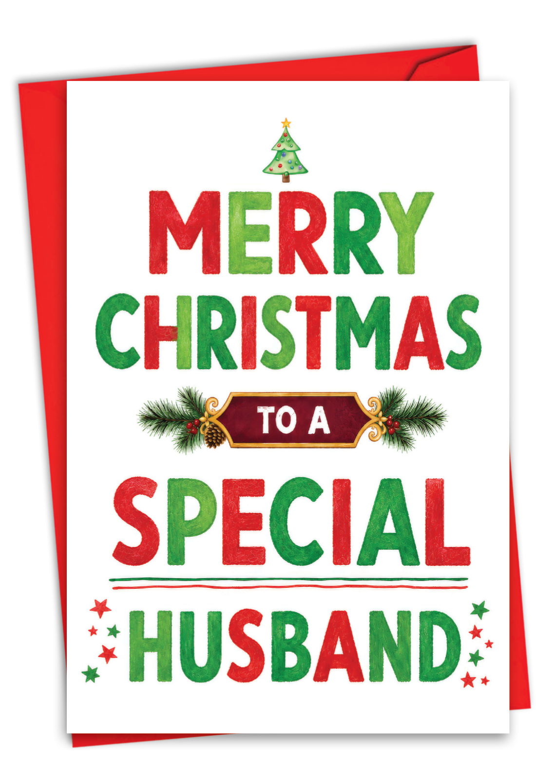 Creative Merry Christmas Paper Card From NobleWorksCards.com - Special Husband Holiday