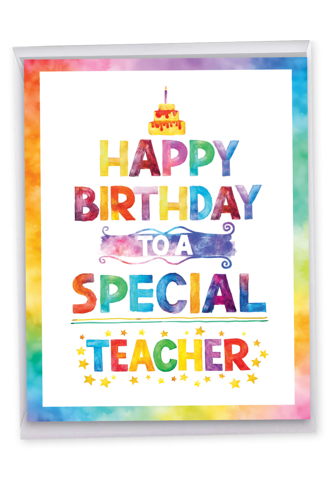 Creative Birthday Jumbo Paper Card From NobleWorksCards.com - Special Teacher