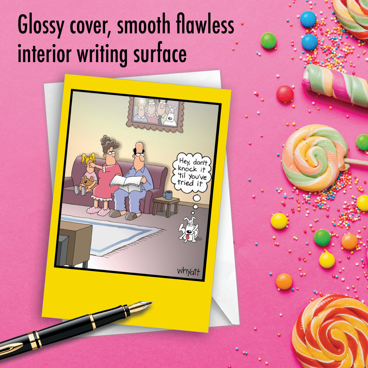 Dog Lick: Funny Birthday Greeting Card