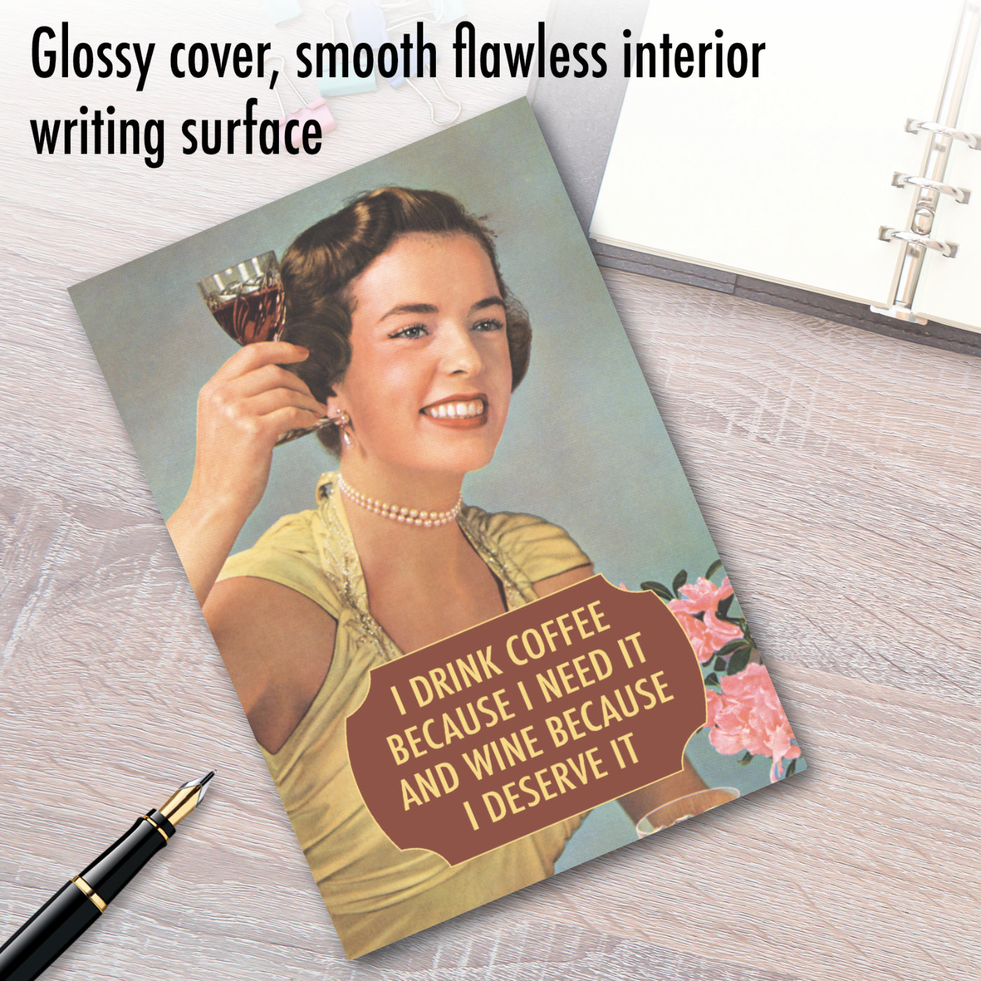 Drink Coffee and Wine Humor Blank Greeting Card