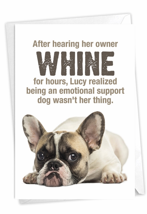 Emotional Support Dog Humorous Birthday Card