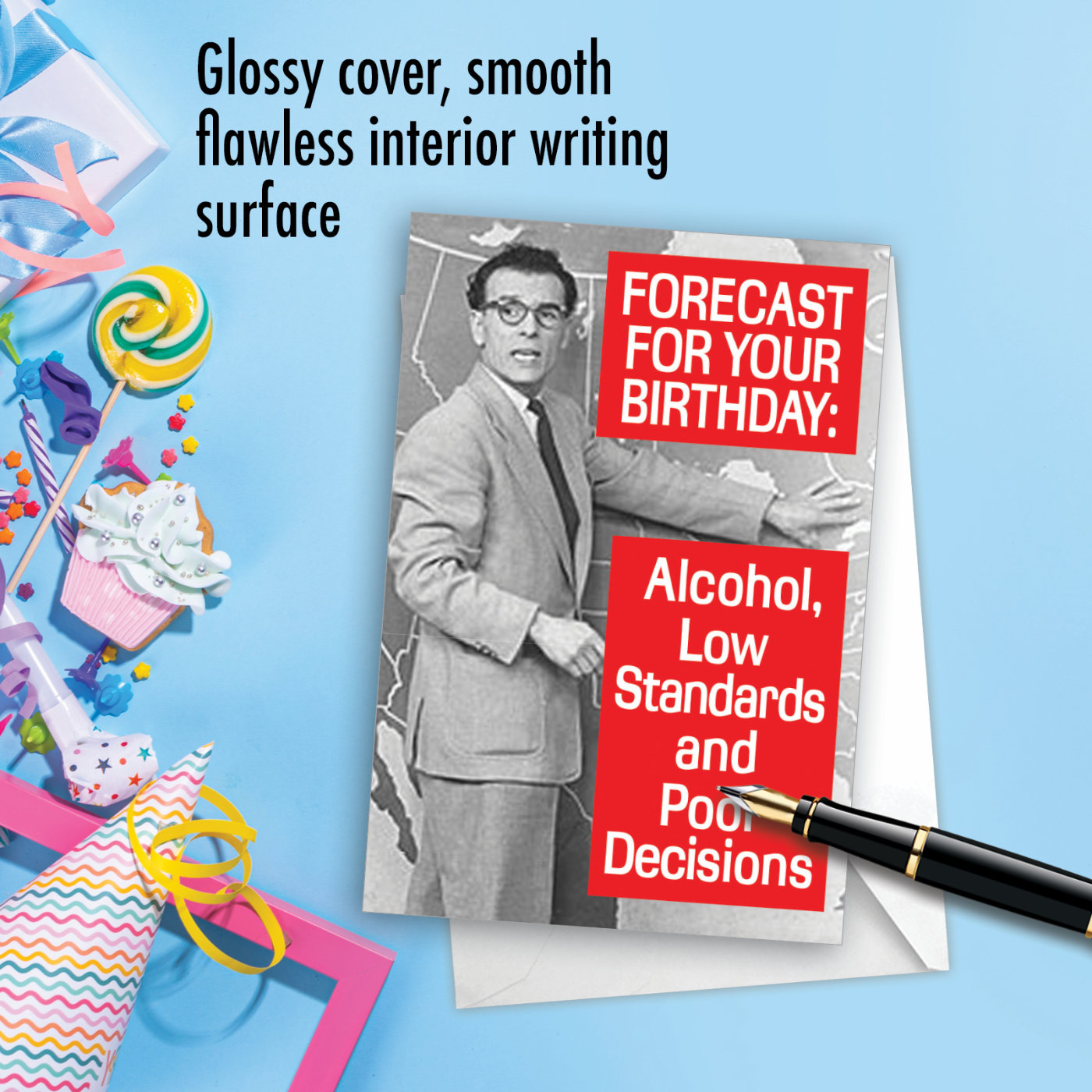 Forecast for Tonight: Funny Birthday Card