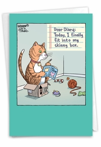 Funny Cat Diary Card