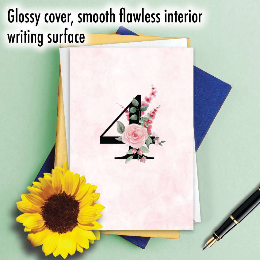 Floral Couple 4 Funny Milestone Anniversary Paper Greeting Card