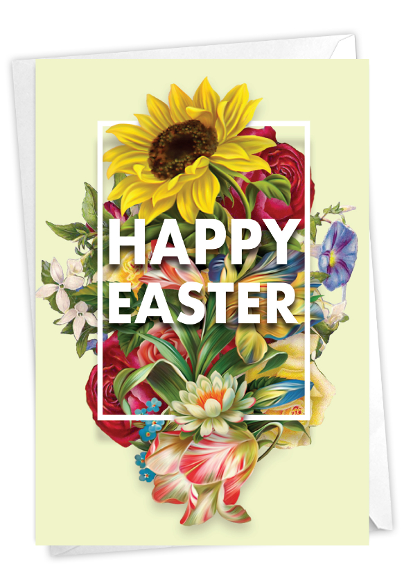 Flowers for Eastertime Artistic Easter Paper Card