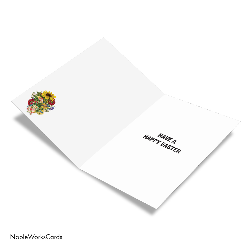 Flowers for Eastertime Artistic Easter Paper Card