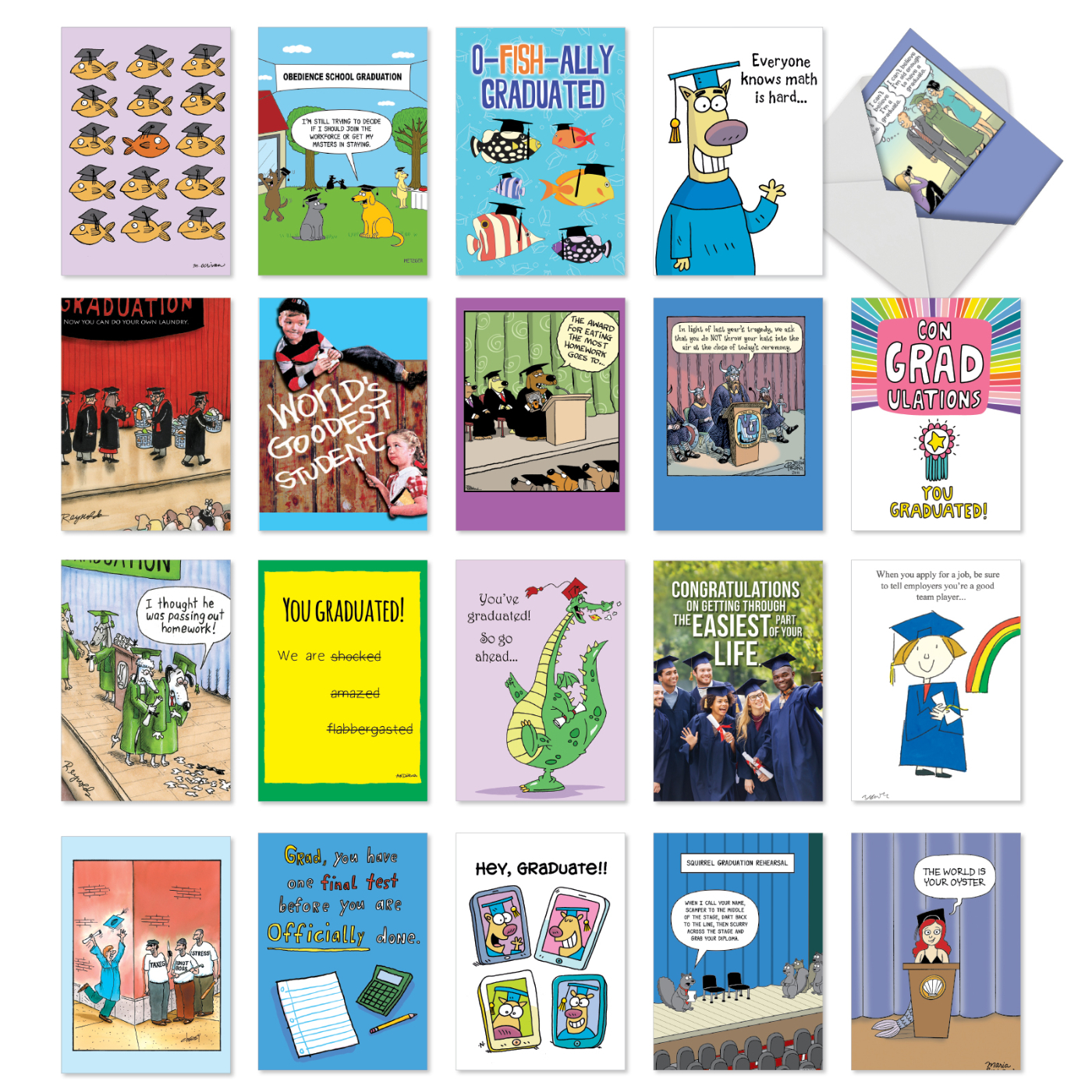 Funny Graduation Card By Assorted Artists From NobleWorksCards.com - Great Grads