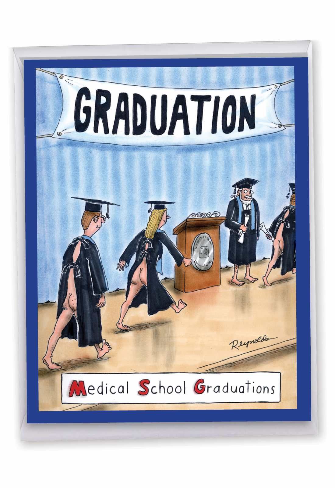 Funny Graduation Jumbo Paper Greeting Card By Daniel Reynolds From NobleWorksCards.com - Medical School Grad