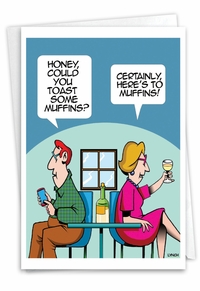 Funny Toast Some Muffins Card