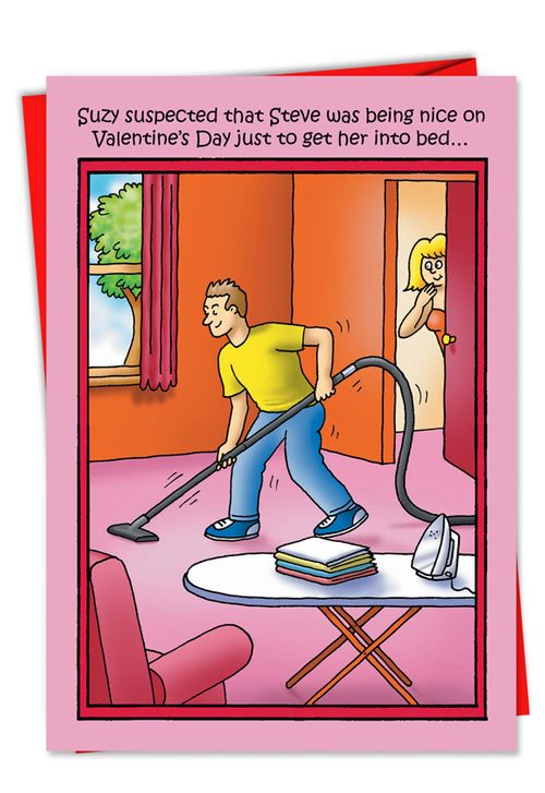 Get Her Into Bed Valentine's Day Funny Greeting Card