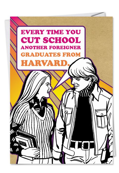 Harvard Funny Graduation Greeting Card