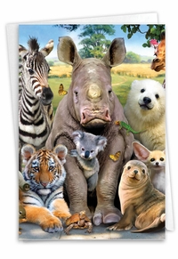Here's Looking At Zoo Card