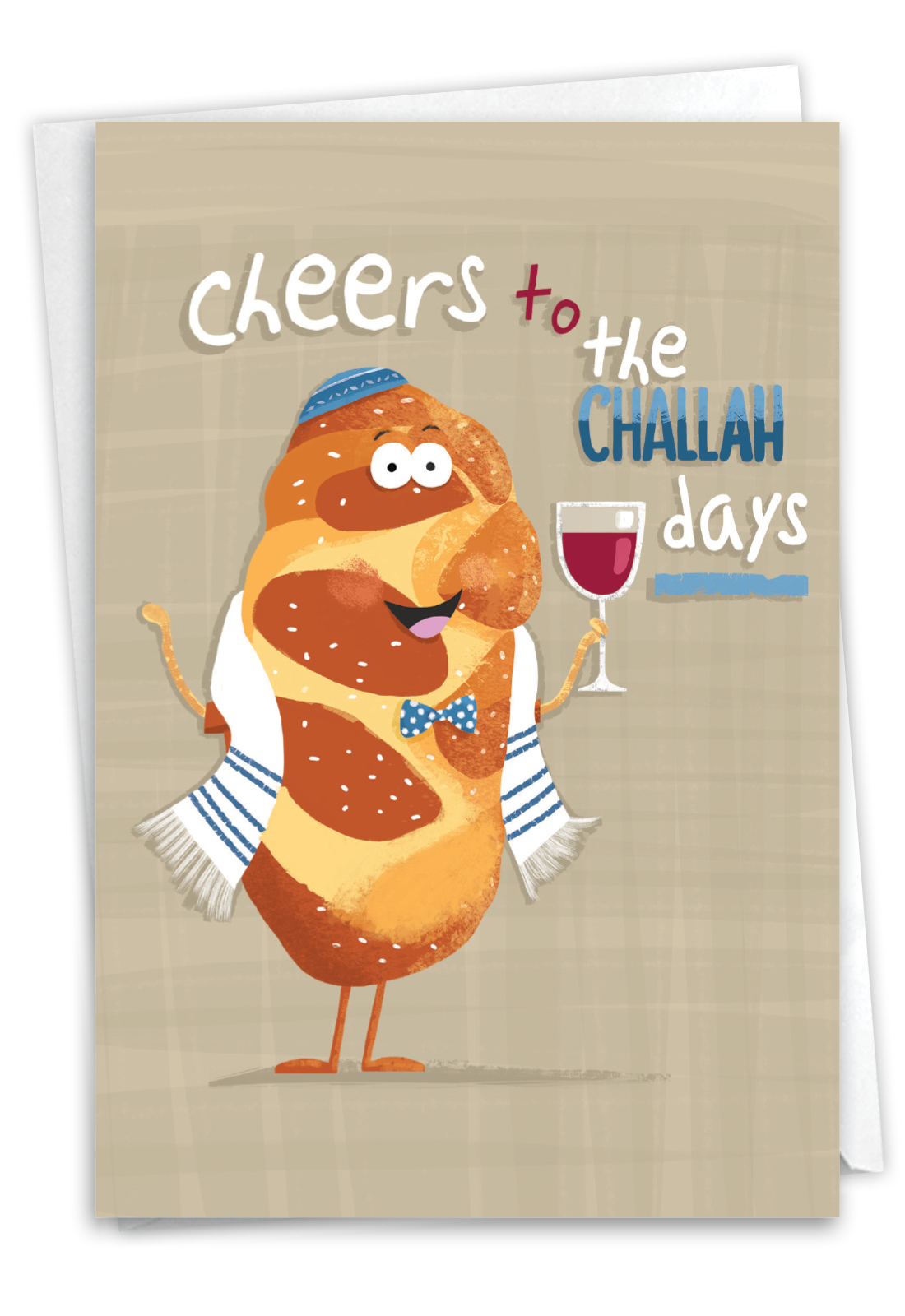 Hilarious Rosh Hashanah Printed Card By Laurie Stein From NobleWorksCards.com - Challah Cheers