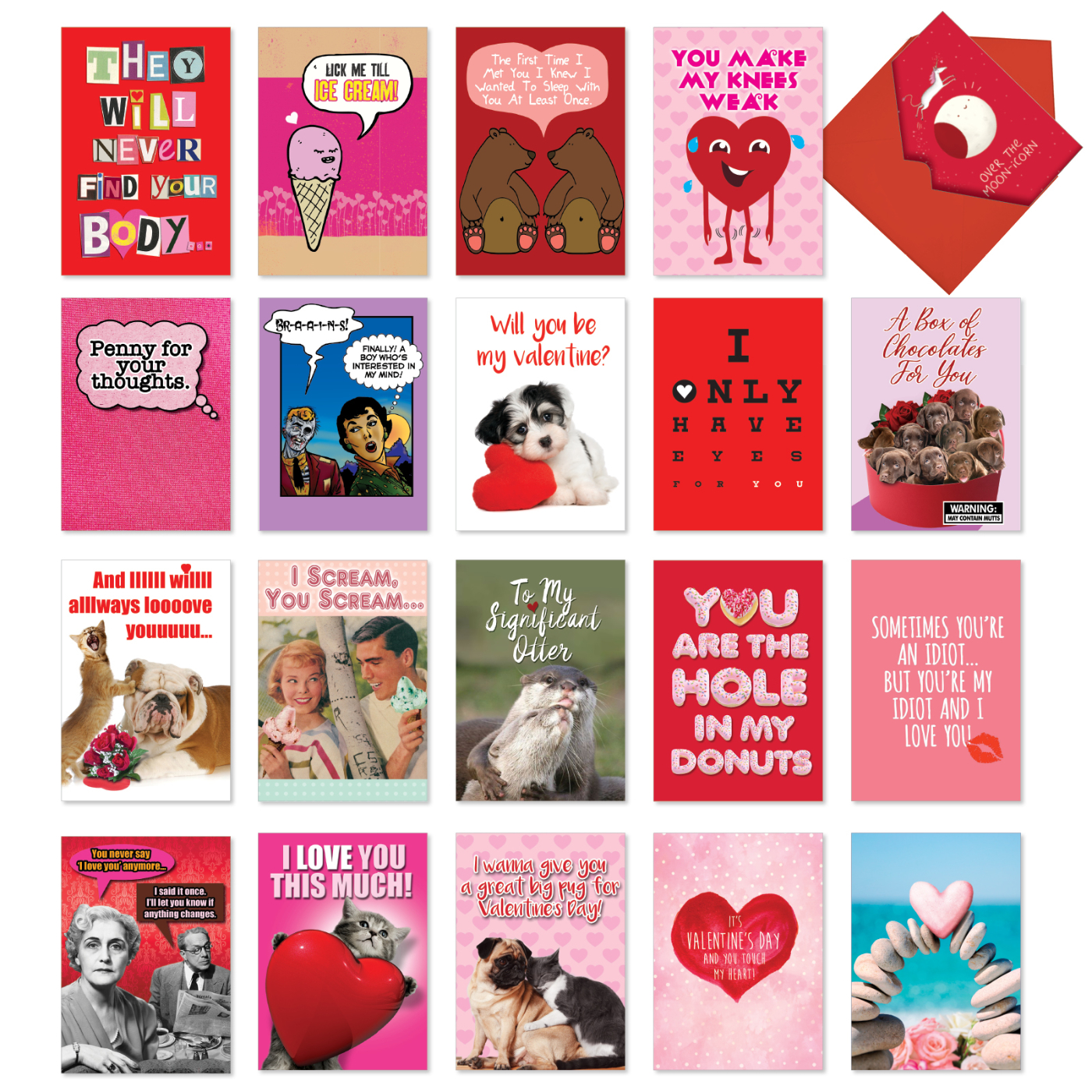 Hilarious Valentine's Day Greeting Card By Assorted Artists From NobleWorksCards.com - Love Is Funny