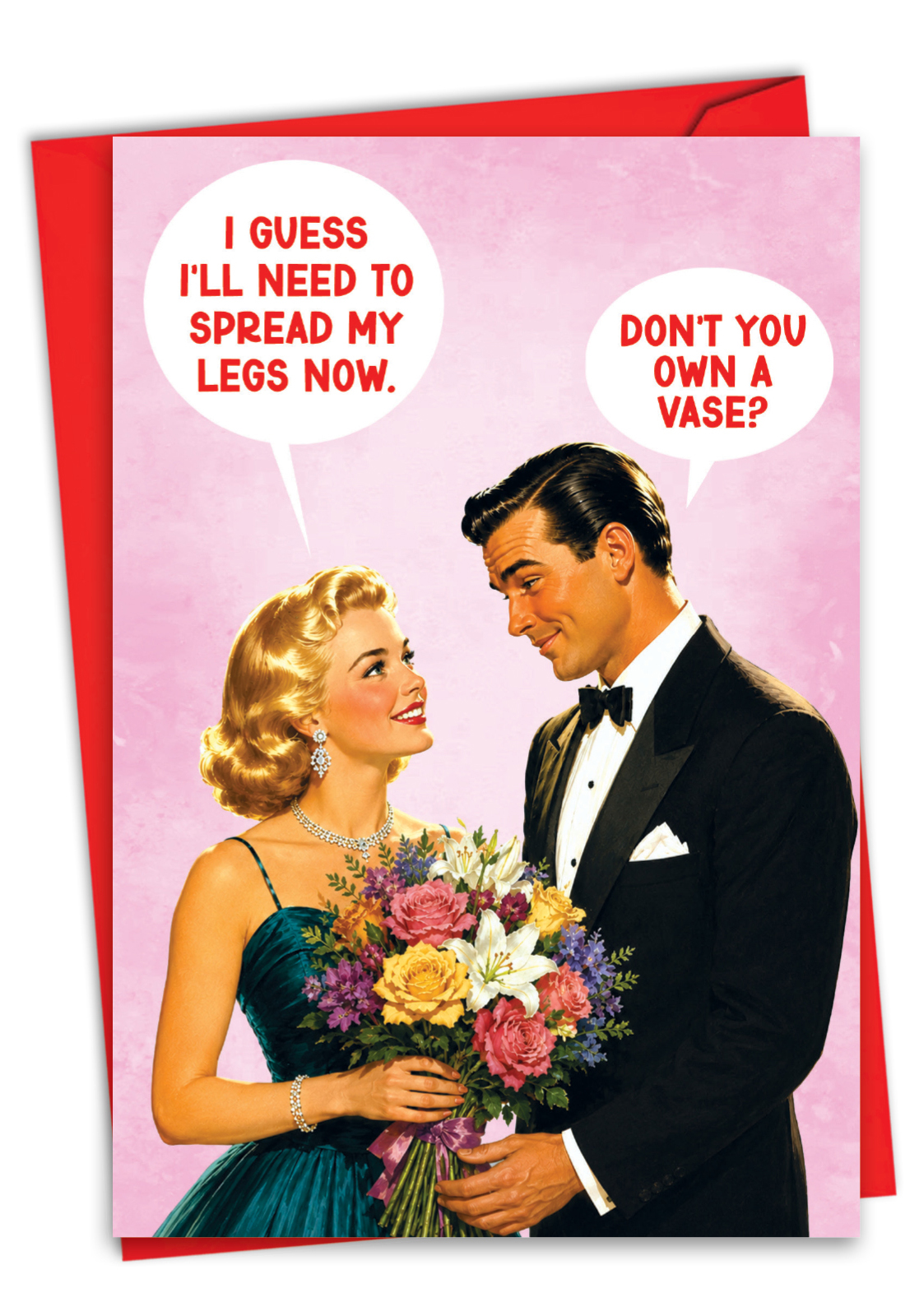 Hilarious Valentine's Day Greeting Card From NobleWorksCards.com - No Vase