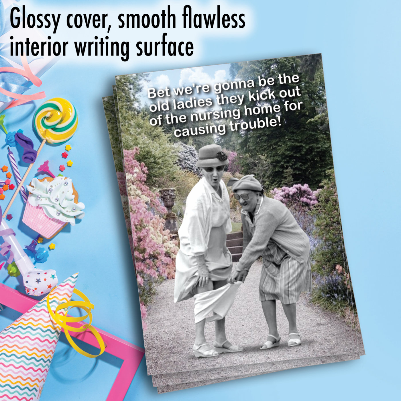 Funny Birthday Card – 'Old Troublemakers' With Envelope By Nobleworks (C3567BDG)