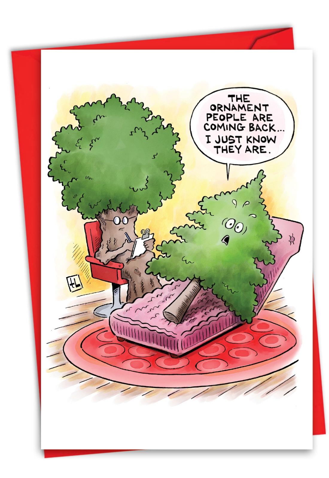 Hilarious Merry Christmas Greeting Card By Tony Lopes From NobleWorksCards.com - Ornament People