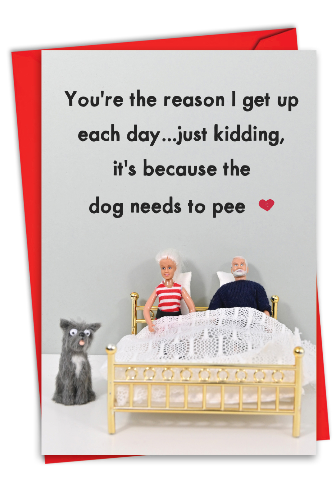 Hilarious Valentine's Day Printed Card By Thea Musselwhite From NobleWorksCards.com - Reason I Get Up