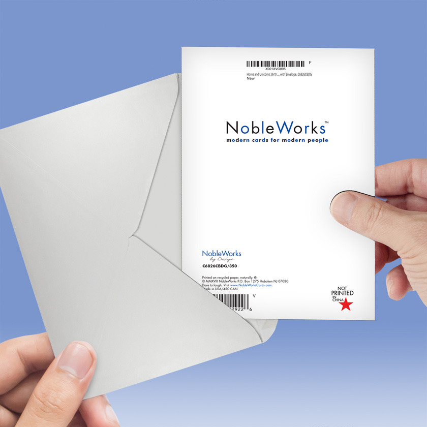 Horns and Unicorns Born To Be Birthday Greeting Card