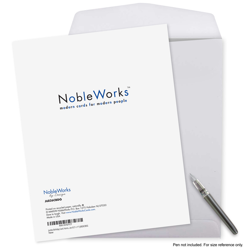 Horns and Unicorns Born To Be Birthday Large Card