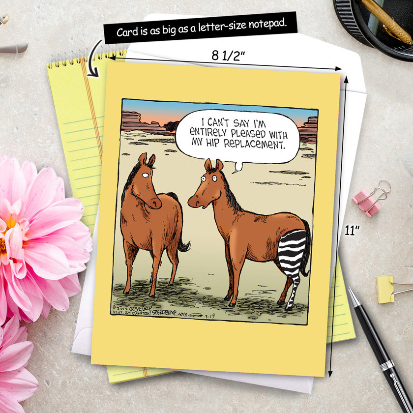 Horse Hip Replacement Get Well Extra Large Paper Card