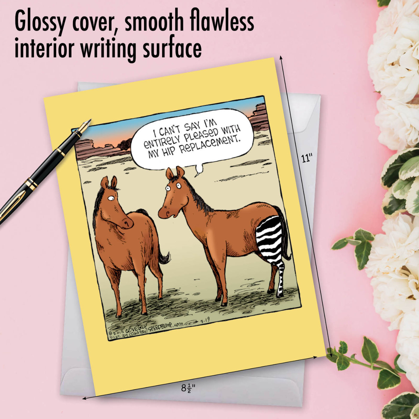 Horse Hip Replacement Funny Get Well Jumbo Greeting Card