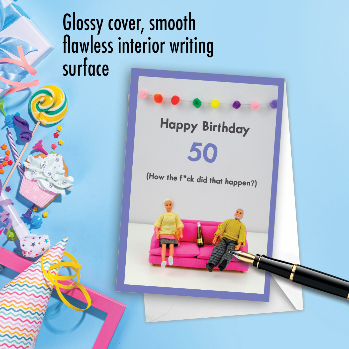 How Did 50 Happen Funny Milestone Birthday Greeting Card