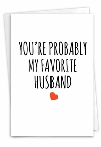 Humorous Favorite Husband Card