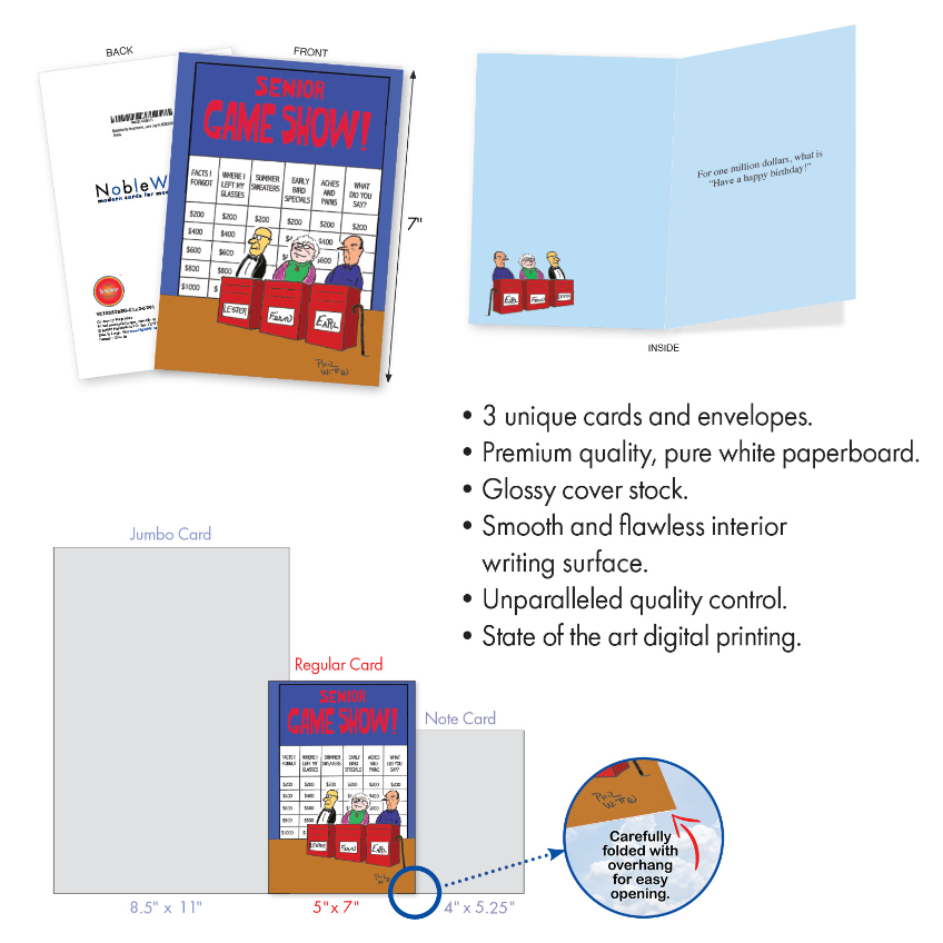 Game Day Humorous Birthday Variety Pack of 3 Cards