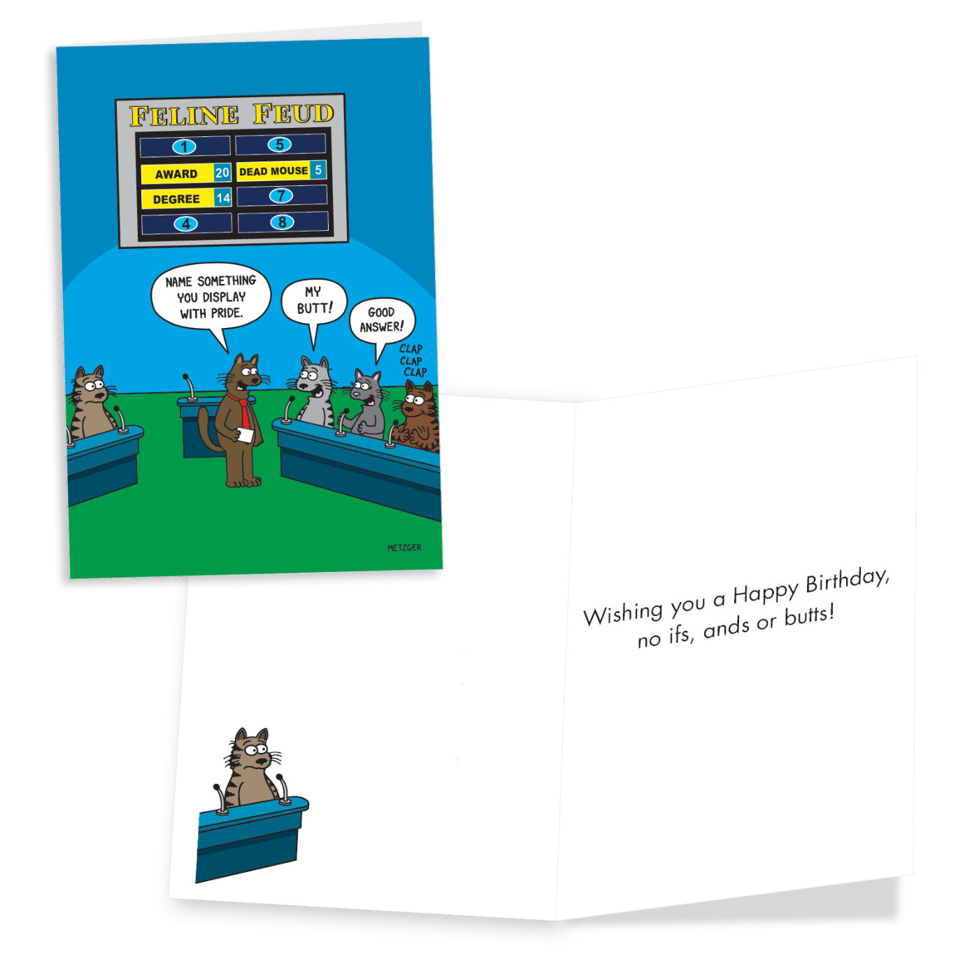 Game Day Humor Birthday Variety Pack of 3 Cards Cats