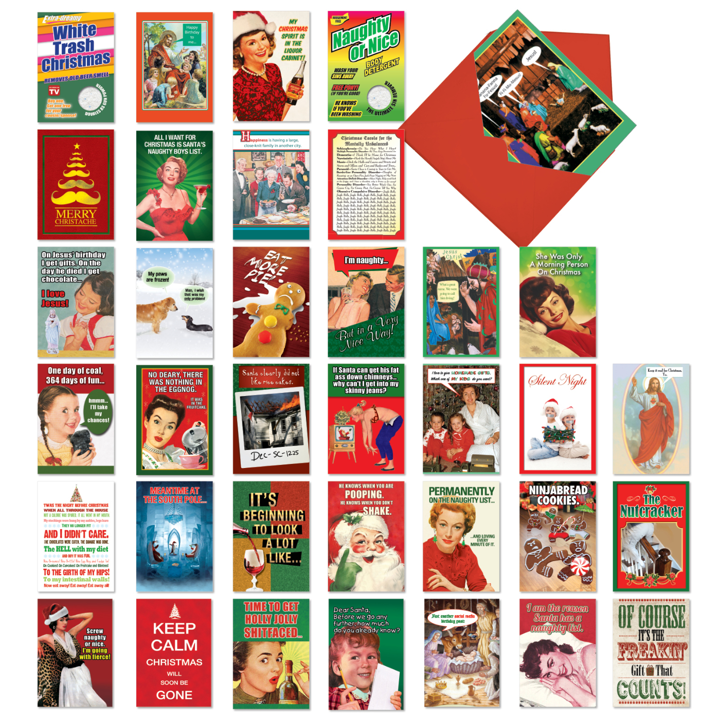 Hysterical Merry Christmas Printed Card From NobleWorksCards.com - Humorous Holidays