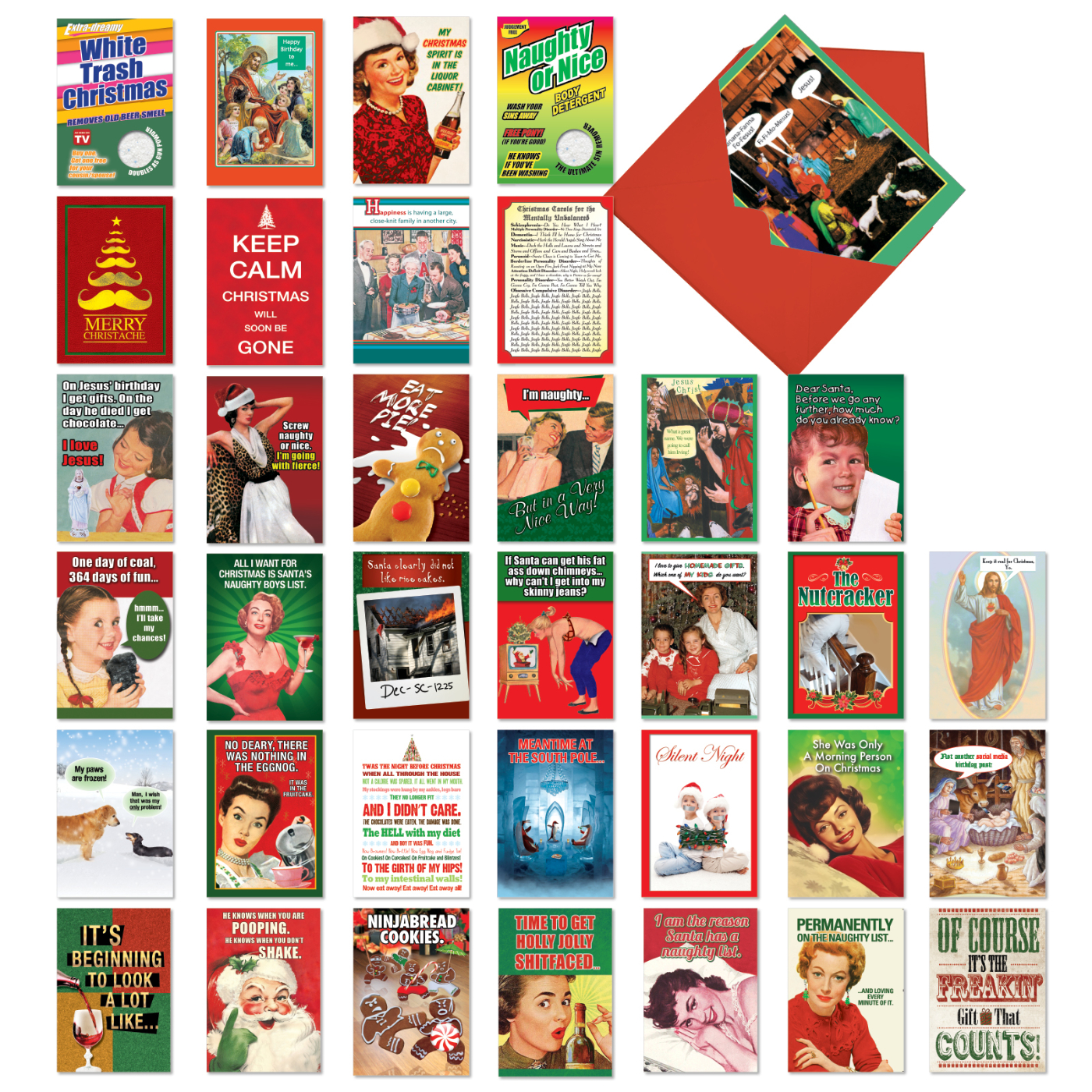 Hilarious Merry Christmas Printed Greeting Card From NobleWorksCards.com - Humorous Holidays