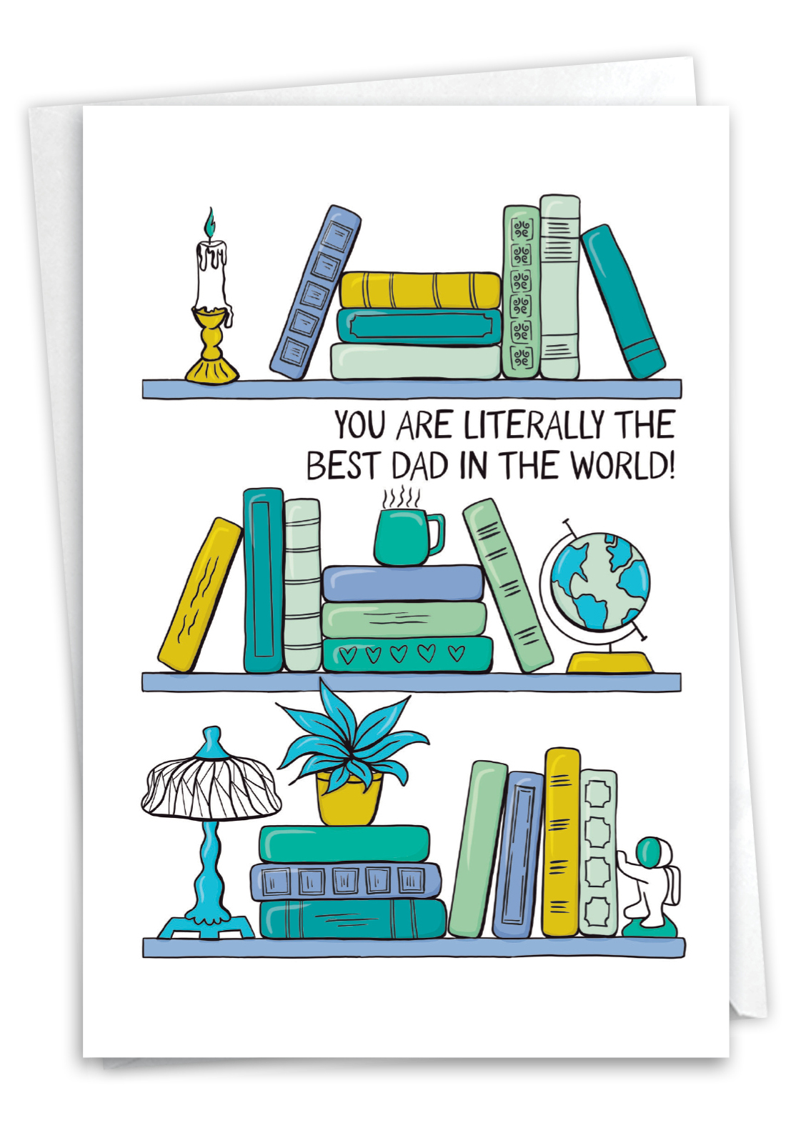 Humorous Father's Day Paper Card By Mollie Hendrick From NobleWorksCards.com - Literally Best Dad