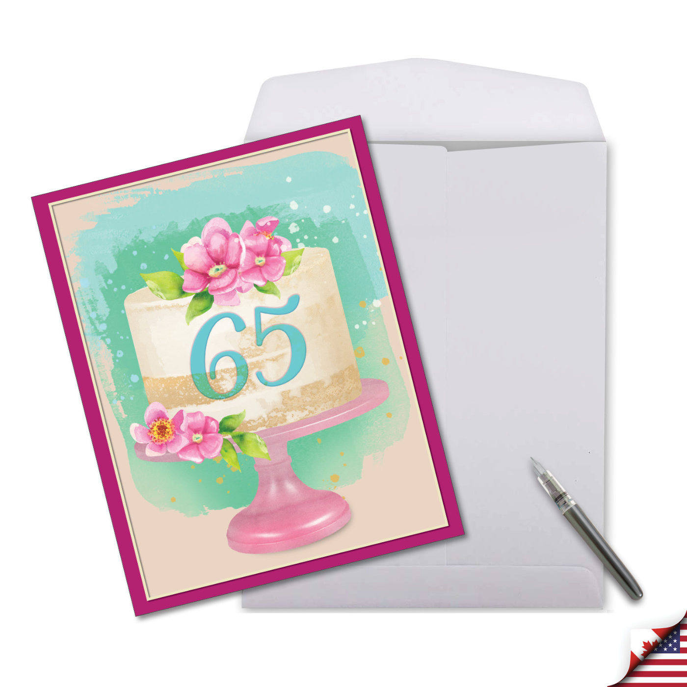 Number Cake 65: Stylish Milestone Birthday Big Card