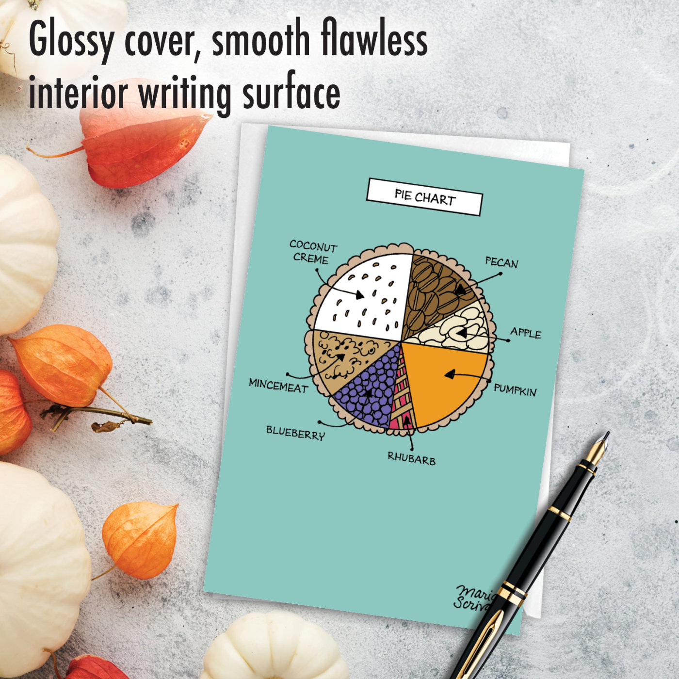 Pie Chart Humor Thanksgiving Card