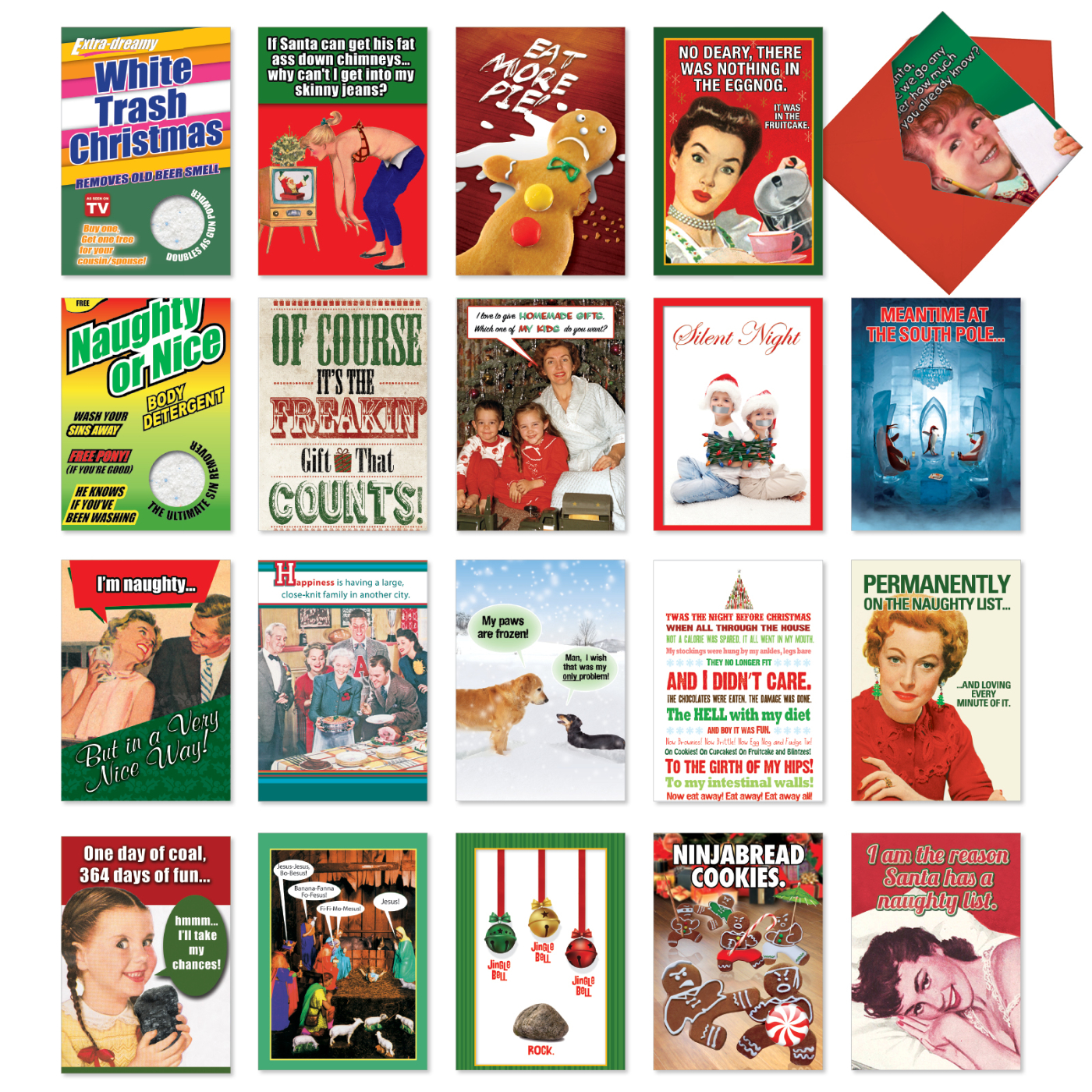 Hysterical Merry Christmas Printed Card From NobleWorksCards.com - Humorous Holidays