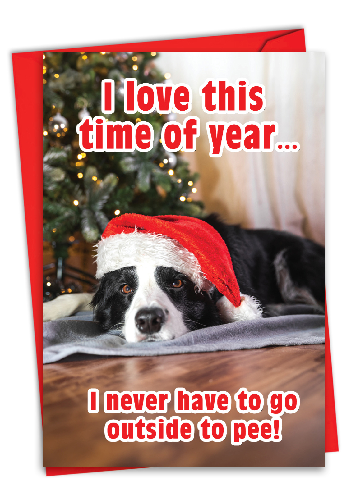 Never Go Outside Hysterical Merry Christmas Printed Greeting Card